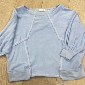 Bucketlist New Women's Blue Sweatshirt terry soft